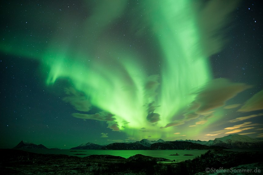 Aurora borealis in Tromso, Norway